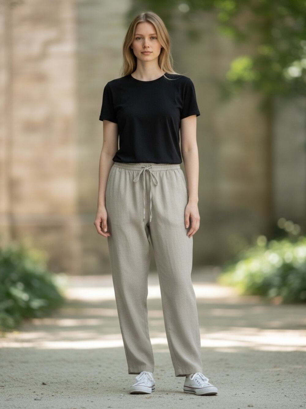 ZARA Women’s Small Gray Lightweight Pull On Pant